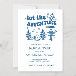 Lasst das Abenteuer beginnen Baby Shower Einladung