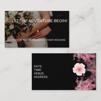 Lasst das Abenteuer beginnen - Hochzeitseinladung Mitteilungskarte