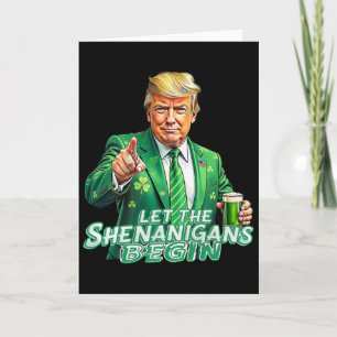 Lasst den Schabernack beginnen St. Patrick's Day T Karte