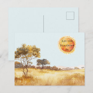 Lasst den Sonnenschein herein Sun Safari Postkarte