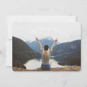 Lasst die Abenteuer beginnen Foto-Abschiedsparty Einladung