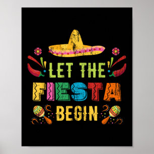 Lasst die Fiesta beginnen Lustiger Cinco De Mayo M Poster