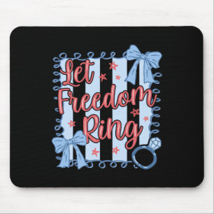 Lasst die Freiheit läuten 4. Juli Retro-amerikanis Mousepad