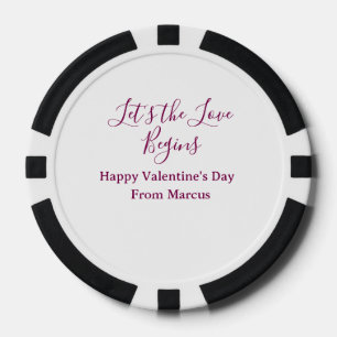 Lasst die Freude beginnen Frohes neues Jahr Name J Pokerchips
