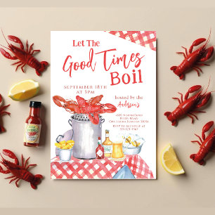 Lasst die gute Zeit Crawfish-Koch Seafood-Koch-Par Einladung