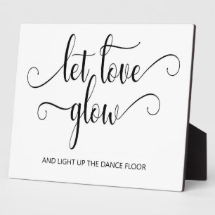 Lasst die Liebe strahlen Hochzeitsschild Tischplat Fotoplatte