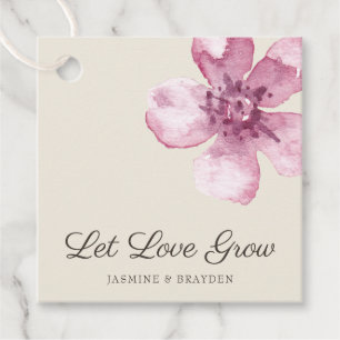 Lasst die Liebe wachsen Elegante rosa Kirschblüten Geschenkanhänger