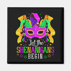 Lasst die Mardi-Gras-Scherze beginnen Jester Lusti Magnet