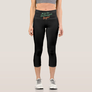 Lasst die Schelmereien beginnen Lustig Irish St Pa Capri Leggings