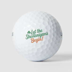 Lasst die Schelmereien beginnen Lustige irische St Golfball