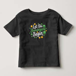 Lasst die Schelmereien beginnen Lustiger St. Patri Kleinkind T-shirt