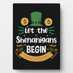 Lasst die Schelmereien beginnen St. Patrick's Day Fotoplatte