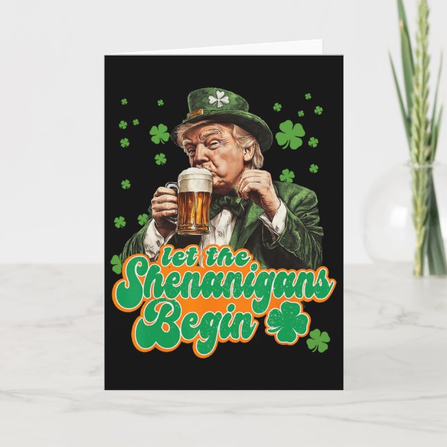 Lasst die Schelmereien beginnen St Patrick's Day S Karte (Vorderseite)