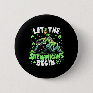 Lasst die Scherereien beginnen Monster Truck Boys Button