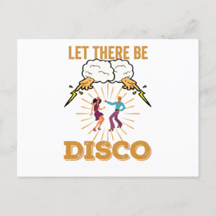 Lasst es Disco Funk geben Postkarte