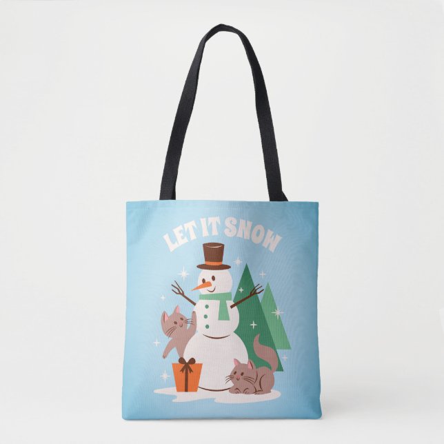Lasst es schneien Freunde Tasche (Vorderseite)