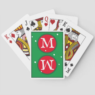 LASST ES SCHNEIEN! +FÜGEN SIE IHR MONOGRAMM auf 2  Spielkarten