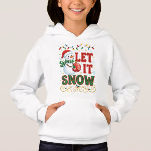 Lasst es schneien Schneemann Weihnachten Hoodie