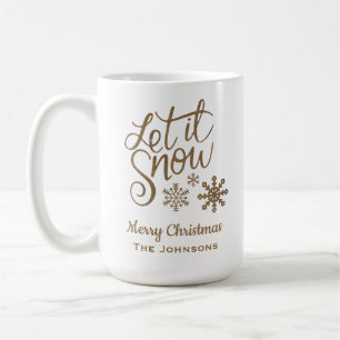 Lasst es schneien Weihnachtsfeiertag Kaffeetasse