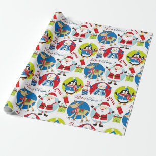 Lasst es schneien Weihnachtspapier zum Einpacken Geschenkpapier
