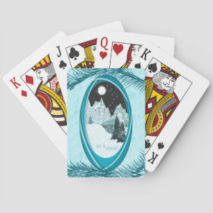 Lasst es schneien Winter-Poker-Karten Schneebedeck Spielkarten