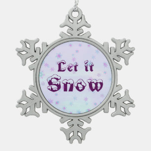 Lasst es schneien! Winterhimmel-Schneeflocken-Polk Schneeflocken Zinn-Ornament