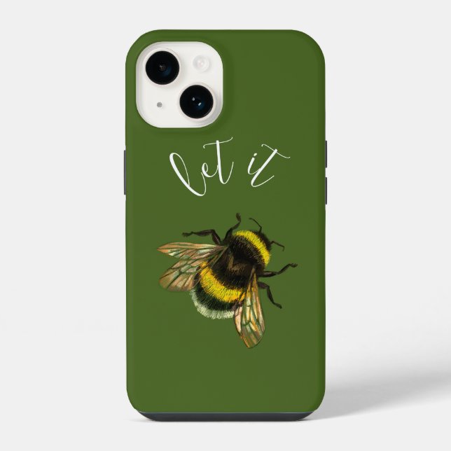 Lasst es summen, Hummel iPhone 14 Hülle (Rückseite)