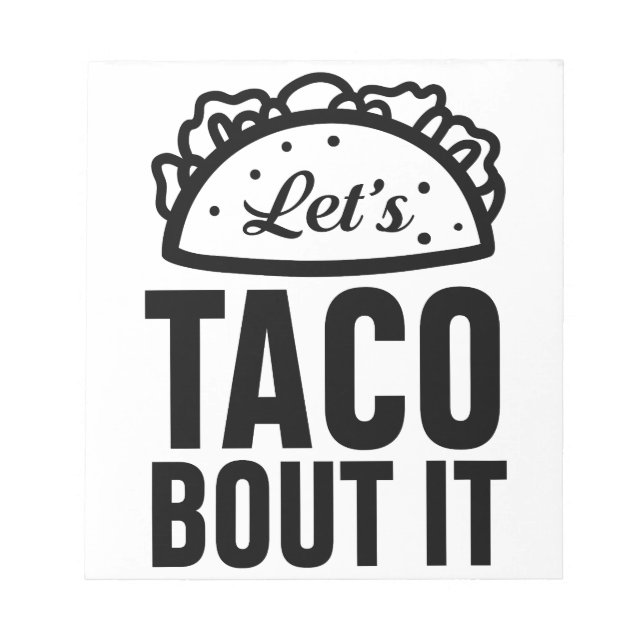 Lasst es uns taco machen notizblock (Vorderseite)