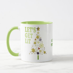 Lasst es uns Weihnachtsbaum-Familie schaffen, die Tasse