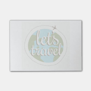 Lässt gehen Reise Post-it Klebezettel