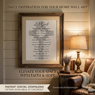 Lasst Gott Schrift Inspiration Poster