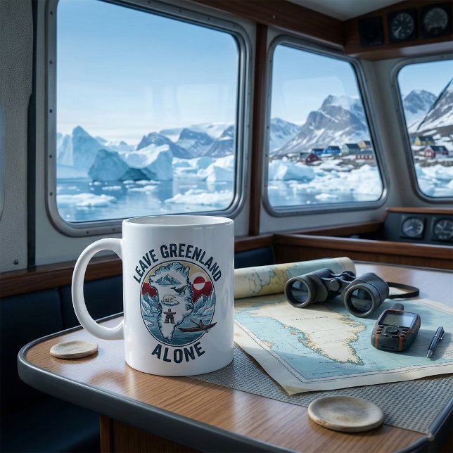 Lasst Grönland in Ruhe Kaffeetasse (Von Creator hochgeladen)