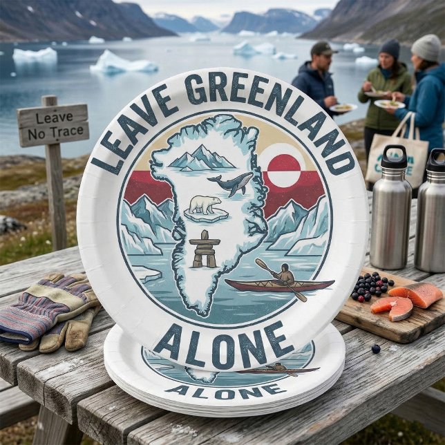 Lasst Grönland in Ruhe Pappteller (Von Creator hochgeladen)