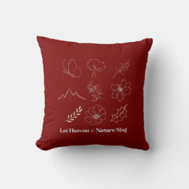 Lasst Himmel und Natur singen, florale Line-Art Kissen