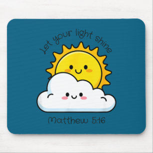 Lasst Licht scheinen Christliches Bibel-Schrift-De Mousepad