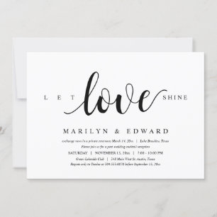 Lasst Liebe leuchten, Moderne Post-Wedding-Elopeme Einladung