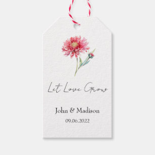 Lasst Liebe wachsen Chrysanthemen-Samenpaket Hochz Geschenkanhänger