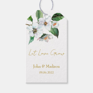 Lasst Liebe wachsen Jasmin-Samenpaket-Foto Hochzei Geschenkanhänger