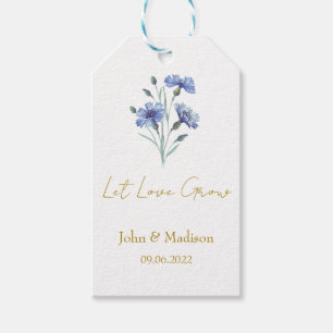 Lasst Liebe wachsen Kornblumen-Samenpaket Hochzeit Geschenkanhänger