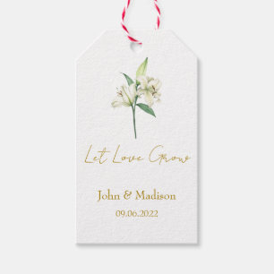 Lasst Liebe wachsen Lilien-Samenpaket Hochzeit Geschenkanhänger