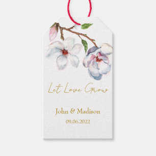 Lasst Liebe wachsen Magnolien-Samenpaket Hochzeit Geschenkanhänger