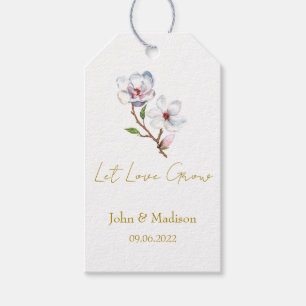 Lasst Liebe wachsen Magnolien-Samenpaket Hochzeit Geschenkanhänger