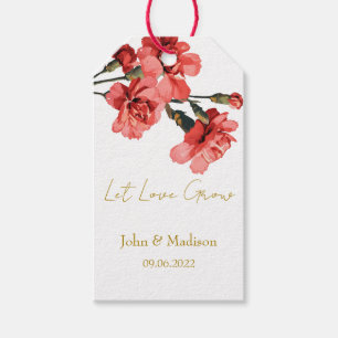 Lasst Liebe wachsen Nelkensamenpackung Hochzeit Geschenkanhänger