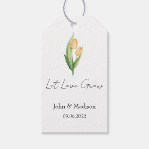 Lasst Liebe wachsen Tulpen-Samenpaket Hochzeit Geschenkanhänger