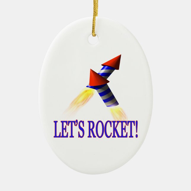 Lässt Rocket Keramik Ornament (Vorne)