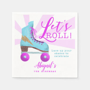 Lässt Rollen-Skaten-Geburtstags-Party des Rollen  Serviette
