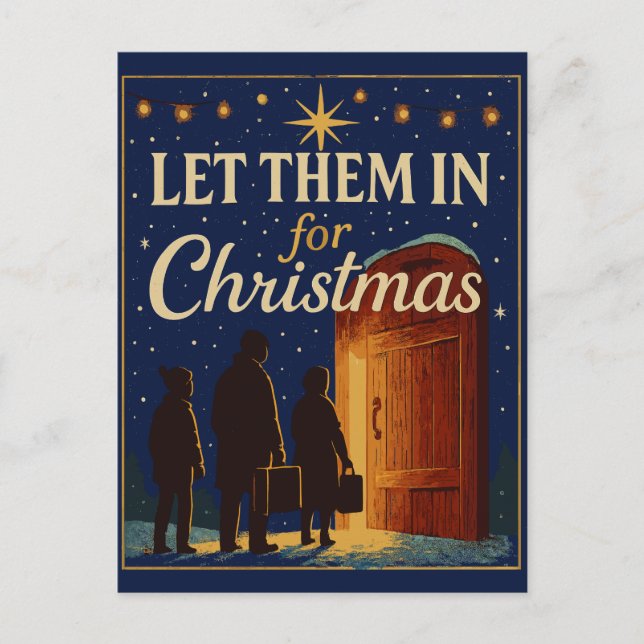 Lasst sie zu Weihnachten herein Design (Vorderseite)