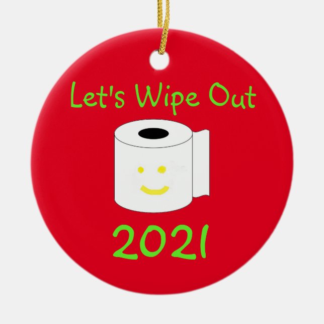 Lasst uns 2021 Keramik-Ornament abschaffen Keramik Ornament (Vorne)