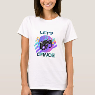 Lasst uns 80er stiften Musik tanzen T-Shirt