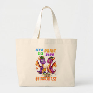 Lasst uns Accessoires bis zum Morgengrauen trinken Jumbo Stoffbeutel